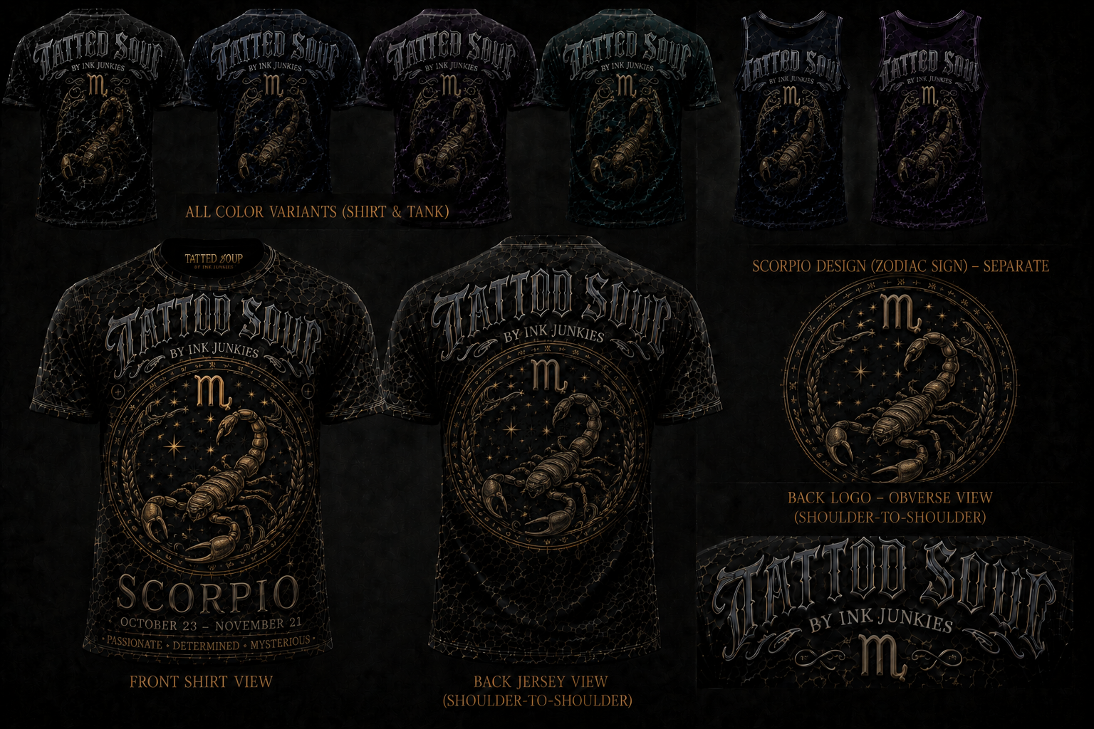 Zodiac collection tees universal fit unisex