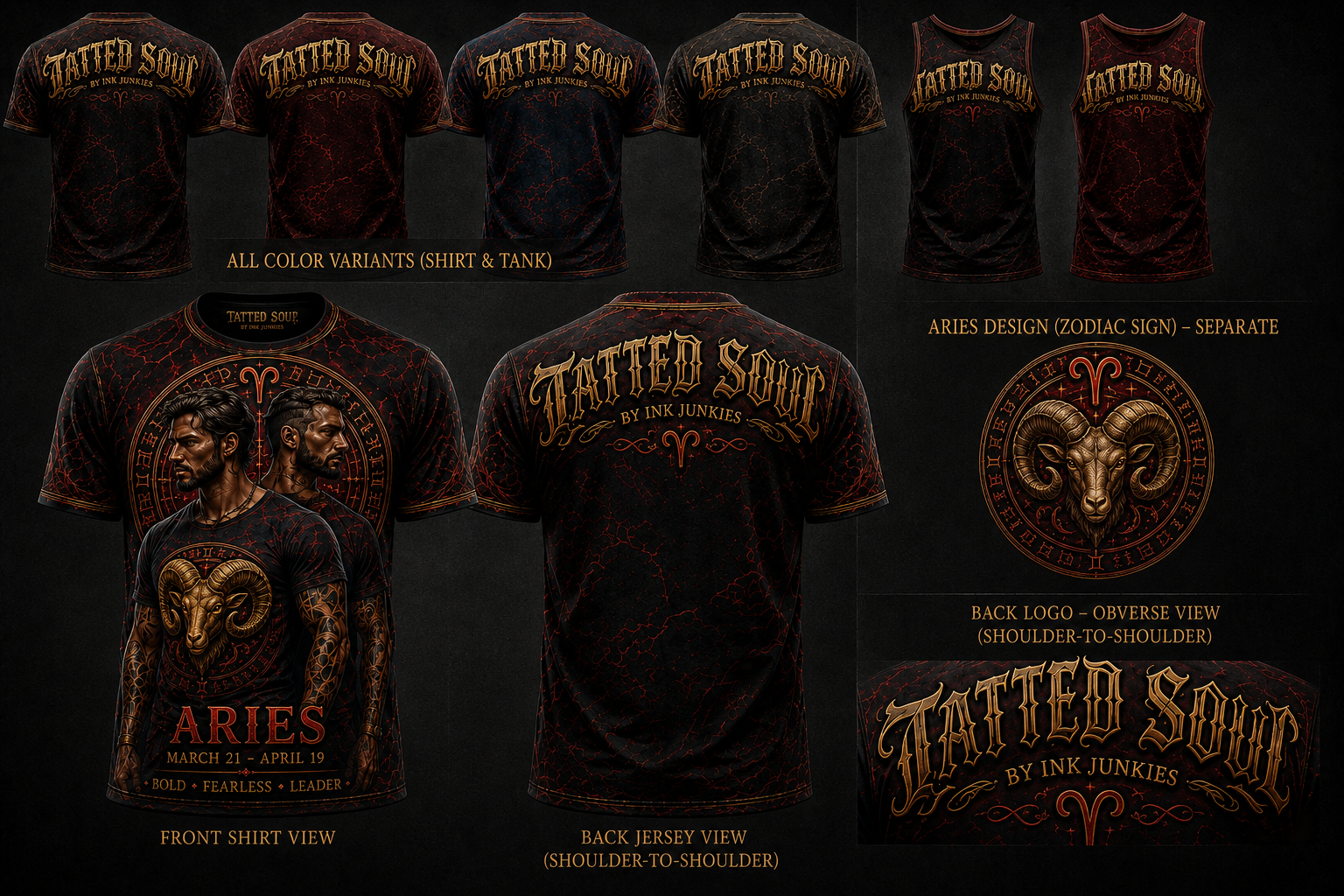 Zodiac collection tees universal fit unisex